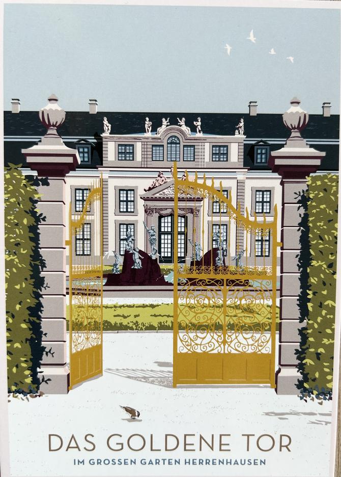 Illustre Welt Postkarte DAS GOLDENE TOR HERRENHAUSEN