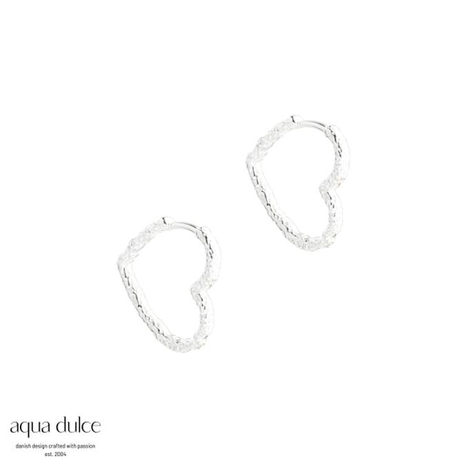    Aqua Dulce  LOVE ME HEART HOOPS 5949