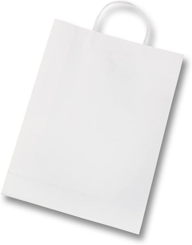 Papiertüten L, aus 110 g/m² Kraftpapier, 20 Stück, 24 x 31 x 12 cm, weiß