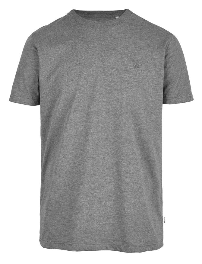 Cleptomanicx LIGULL BASIC TEE REGULAR heather forged iron