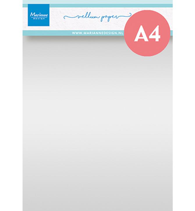 Transparentpapier Vellum "weiß", DIN A4,5 Bögen