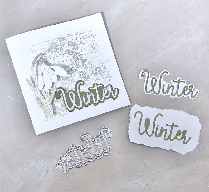 Stanzschablone "Winter", 4,7x9,8cm, 2-tlg.