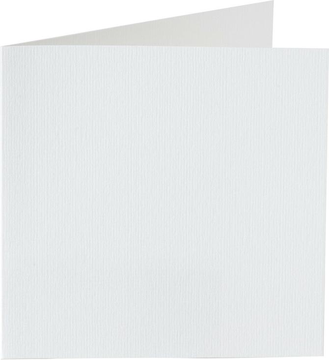 Rohling Quadrat-Doppelkarten 13,2x13,2 cm, 200g/qm, schneeweiß, 6 Stück