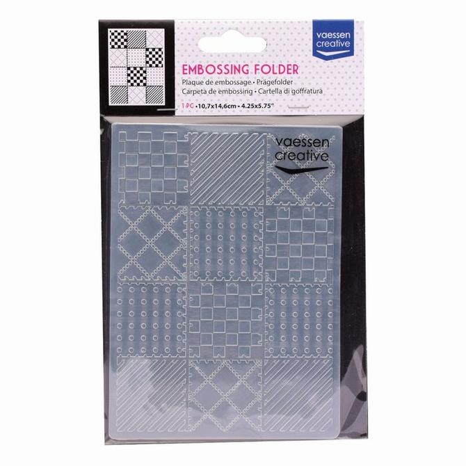 Embossing Folder "Quiltblöcke", 10,7 cm x 14,6 cm