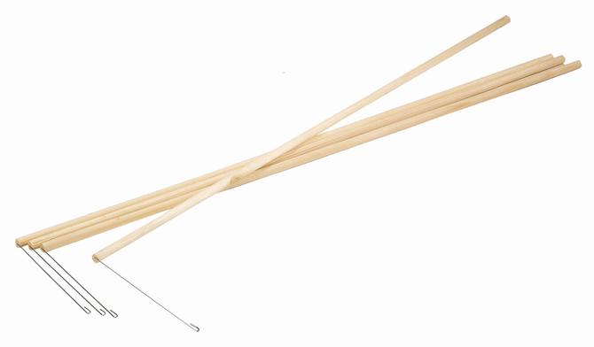 Laternenholzstäbe mit Drahtbügel