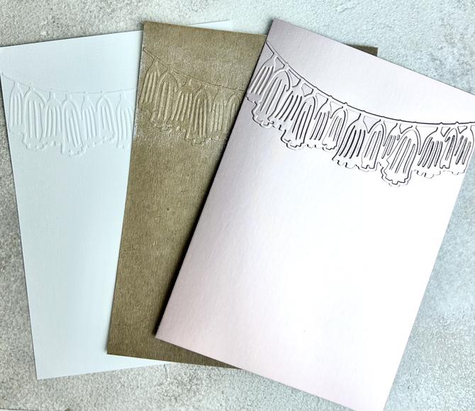 Embossing Folder/ Prägeschablone, "Girlande" 10,7 x 14,6 cm 