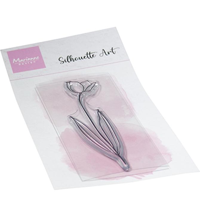 Clear Stamp Silhouette Art "Tulpe", 2,4x8,5cm