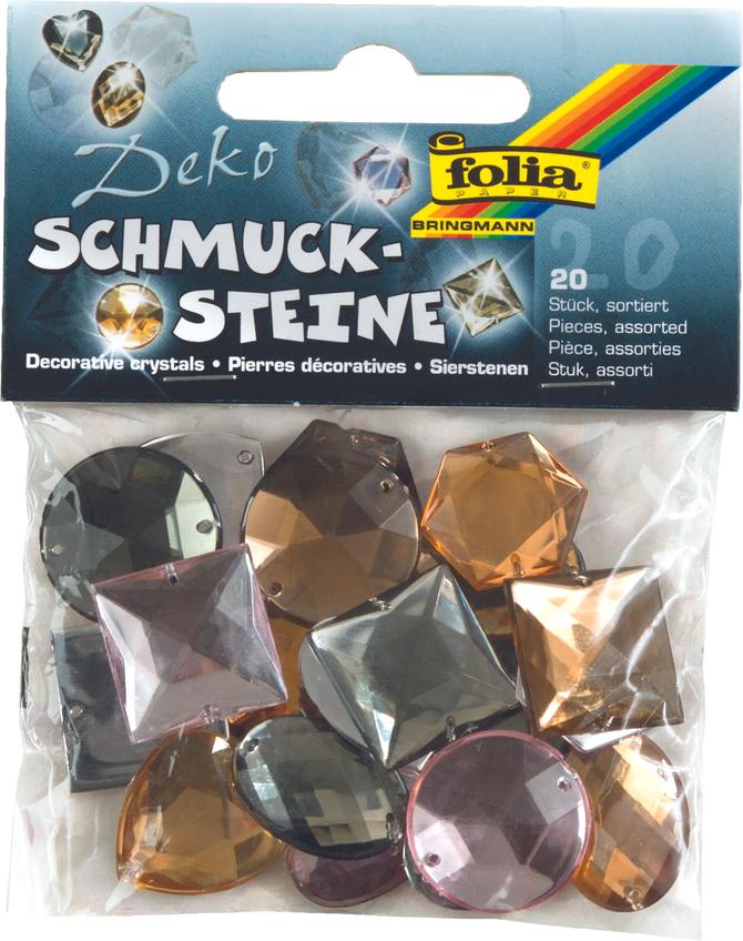 Schmucksteine Maxi - SMOKY 20 Stück