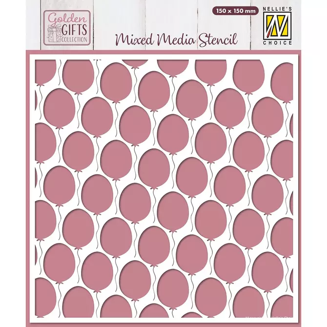 Stencil Maskierschablone "Luftballons ", 15x15cm