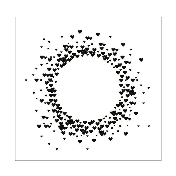 Embossing Folder "Herzkreis", 15 cm x 15 cm