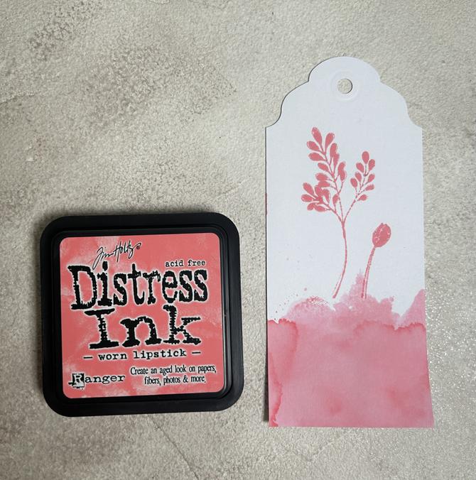 Tim Holtz Distress Ink "worn lipstick" Tusche Stempelkissen , 7,5 x 7,5 cm