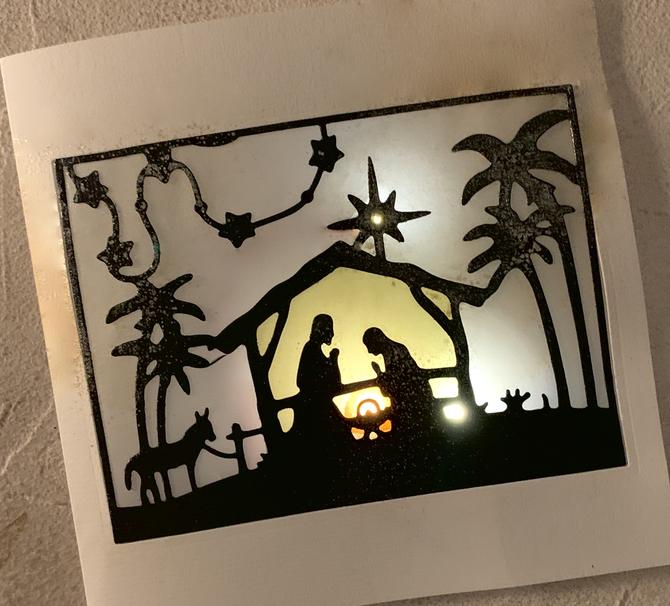 Stanzschablone Weihnachtsszene Krippe ca. 11,4x10,6 2-tlg.