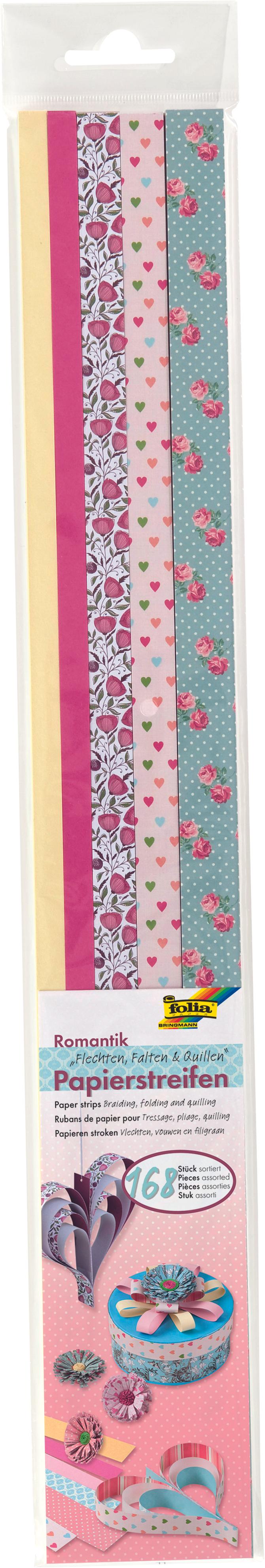 Papierstreifen ROMANTIK, 50 cm x 1,0 / 1,5 / 2,0cm