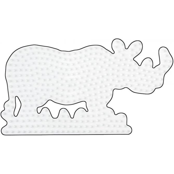 Stiftplatte Midi für Bügelperlen, "Nashorn"