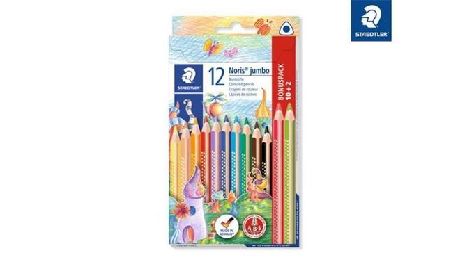 Staedtler Jumbo Farbstifte + Spitzer