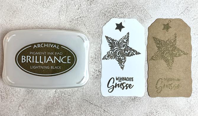 Brilliance Pigment Stempelkissen "Lightning black" 6,5x9,5cm