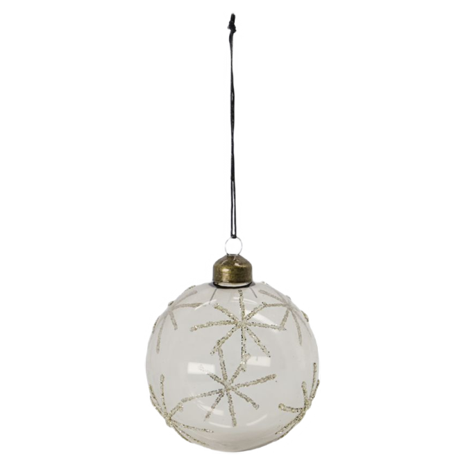 Weihnachtskugel "Star" groß in klar/silber von House Doctor