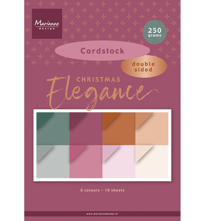 Cardstock "Christmas Elegance ", DIN A4, 16 Bögen (8 Designs a 2 Stück)