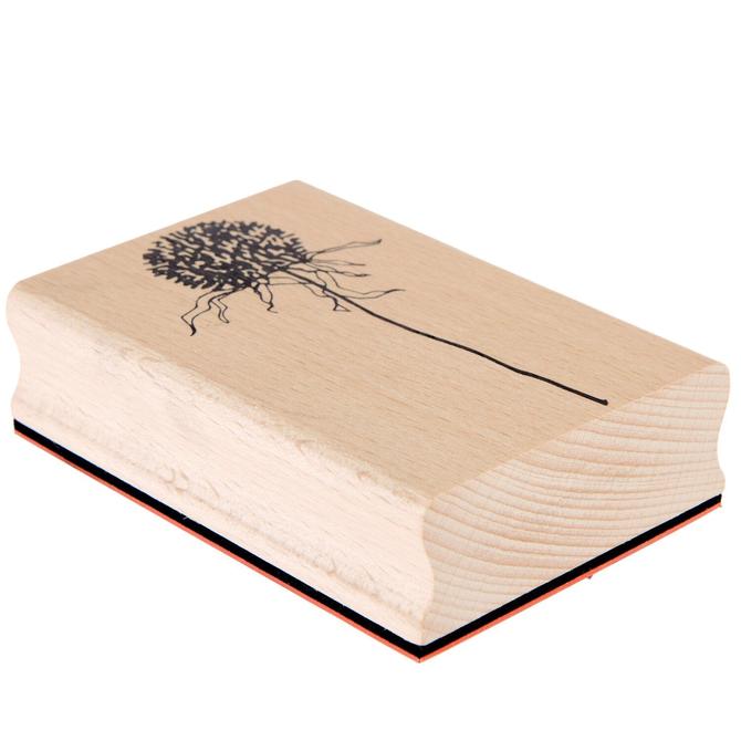 Holzstempel "Echinacea Sonnenhut verblüht", 7x10 cm