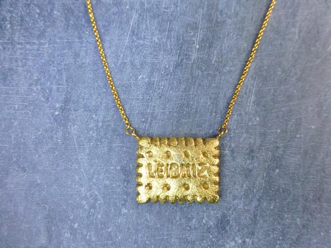 Leibnizkeks von Bahlsen vergoldet als Kette