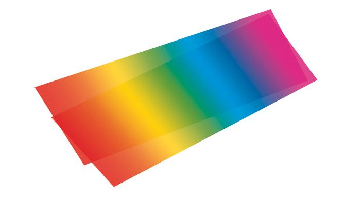 Regenbogenpapier einseitig, 100 g/m², 35 x 50 cm, 50 Bogen, glänzend, sortiert