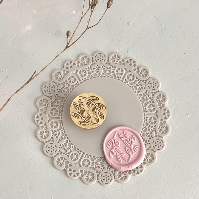 Wachssiegel Stempel Kopf "Lorbeere ", D ca. 2,5cm