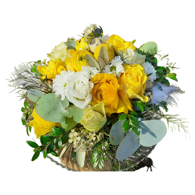 Ostertorte gelb-weiß