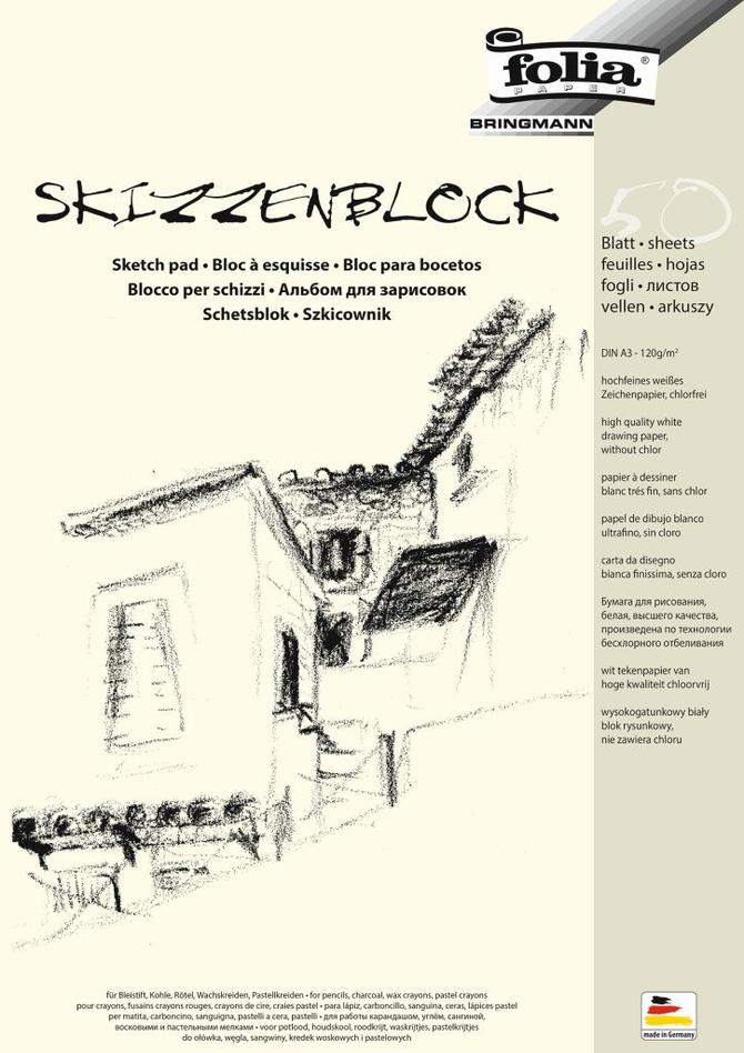Skizzenblöcke 120 g/m², DIN A3, 50 Blatt