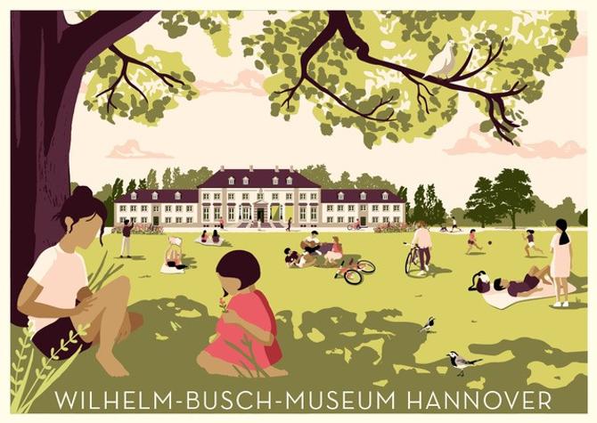 Illustre Welt Postkarte WILHELM BUSCH MUSEUM