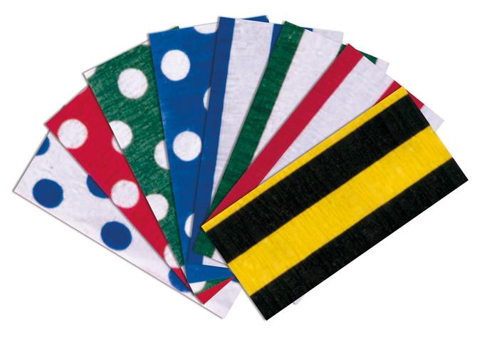 Motiv Feinkrepp Streifen und Pünktchen, 8 Rollen, 50 x 250 cm, farblich sortiert