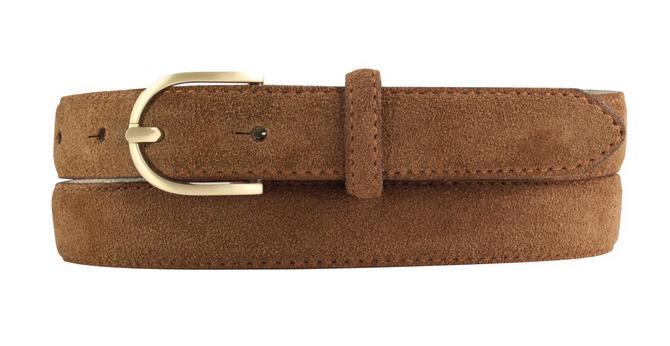 BRAZIL GÜRTEL VELOURSLEDER 2,5cm Tabac
