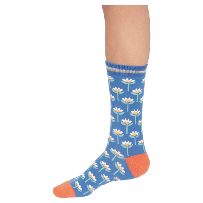 Thought  FLORAL TILE ORGANIC COTTON SOCKS