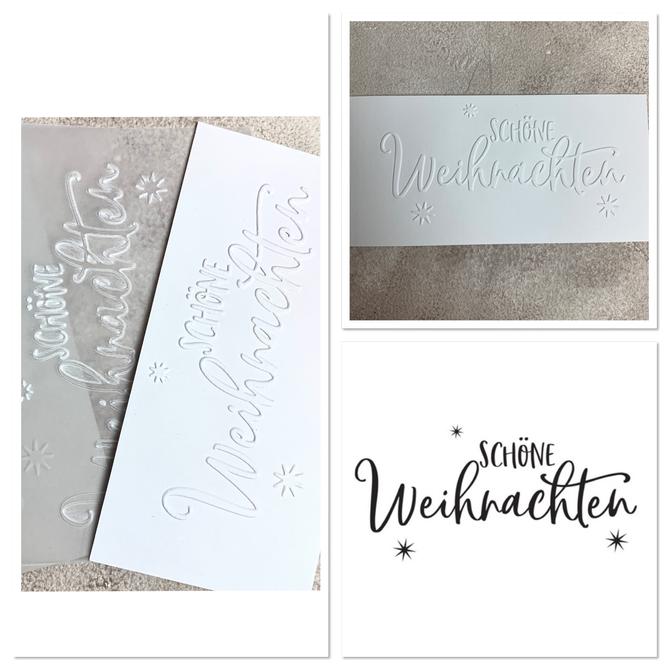 Embossing Folder "Schöne Weihnachten", 15 cm x 15 cm