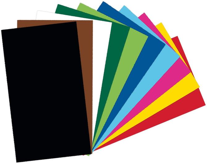 Tonpapier 130 g/m², 35 x 50 cm, 20 Bogen, farbig sortiert