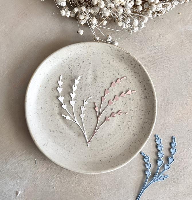 Stanzschablonen "Herz Blümli", 4,5x10cm