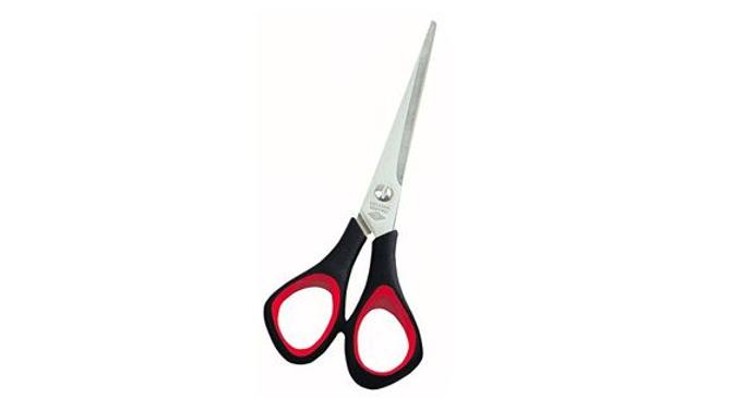 Universalschere, 16 cm, schwarz/rot