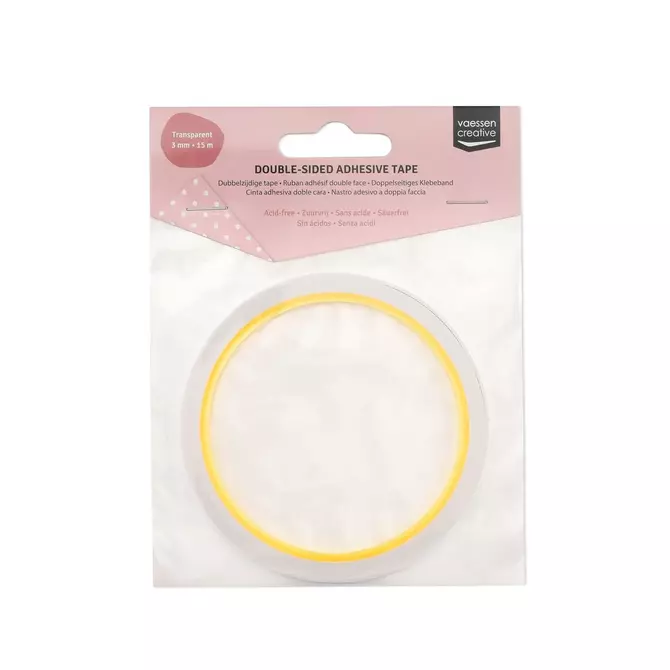 Doppelseitiges Klebeband 3mm, abreißbar, 15m