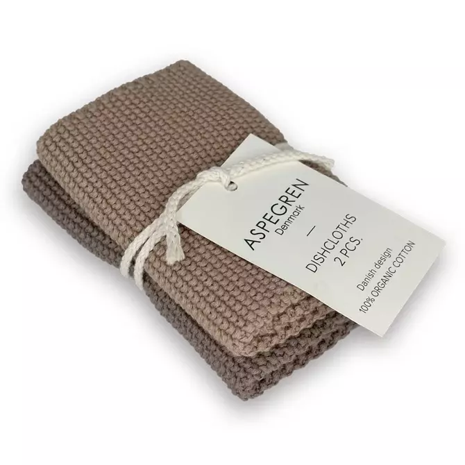 Abwaschtücher 2er Set "Solid" Mocha Mous von Aspegren Denmark