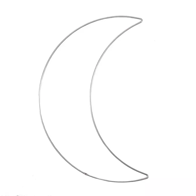 Metallring "Mond", silber, 32 cm