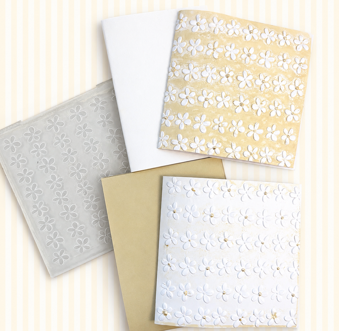 3D Embossing Folder Prägeschablone "Daisy Margerite", 15x15cm