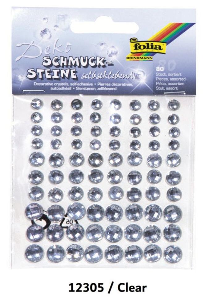 Schmucksteine "Clear", selbstklebend