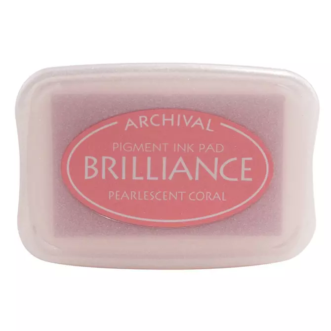 Brilliance Pigment Stempelkissen "Perlmutt Coral " 6,5x9,5cm