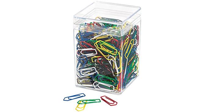 Büroklammern – 26 mm, bunt lackiert, in 500er Dose