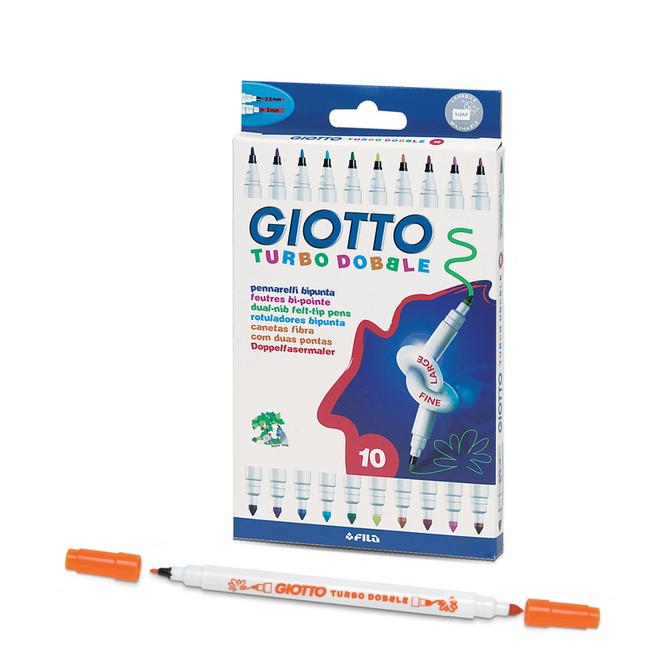 GIOTTO Turbo Dobble - doppelseitiger Filzstift - 10er Pack