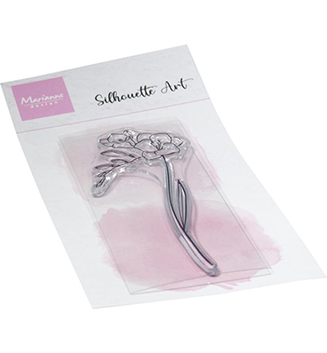 Clear Stamp Silhouette Art "Fresie ", 3,7x8,5 cm