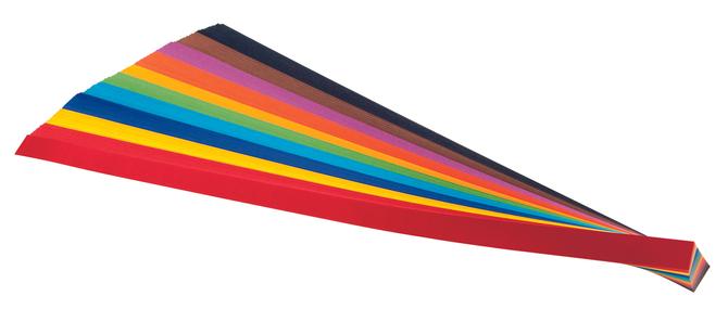 Flechtstreifen, 1 cm, 50 cm lang, 200 Stück farbig sortiert
