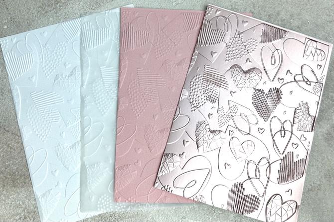3D Embossing Folder "geprägte Herzen" A6