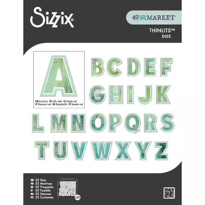 Stanzschablonen Set "Alphabet This or that", 52 tlg. 4,5cm hoch