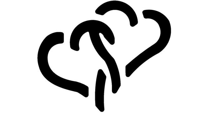 Motivlocher groß, Doppelherz