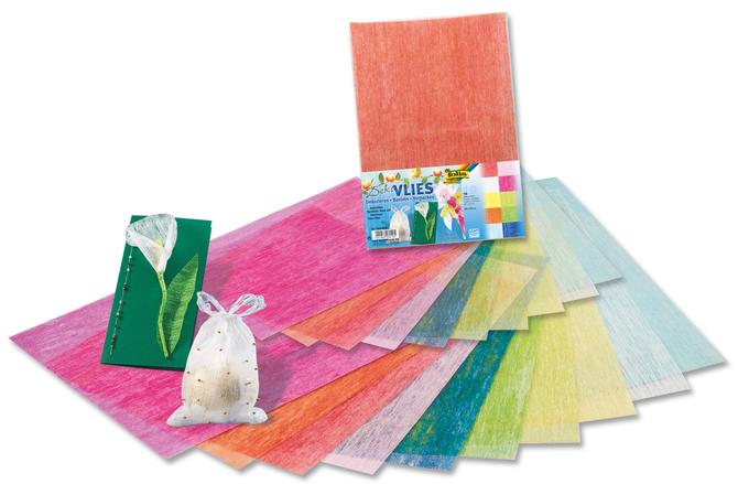 Deko-Vlies, 50 x 70 cm, 10 Bogen, farbig sortiert